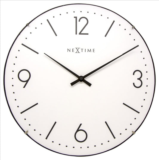 NeXtime Basic Dome Väggklocka Ø35 cm Vit