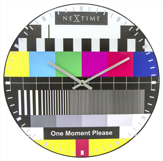 NeXtime Testpage Dome Väggklocka 35 cm Flerfärgad/Glas