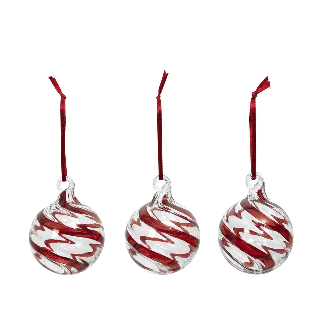 Broste Swirl julgranskulor 3-pack