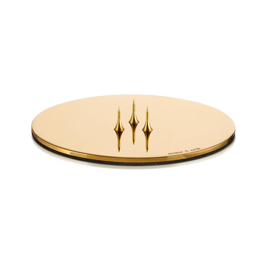 Ester & Erik Ljusplatta Rund Gold Shiny Small