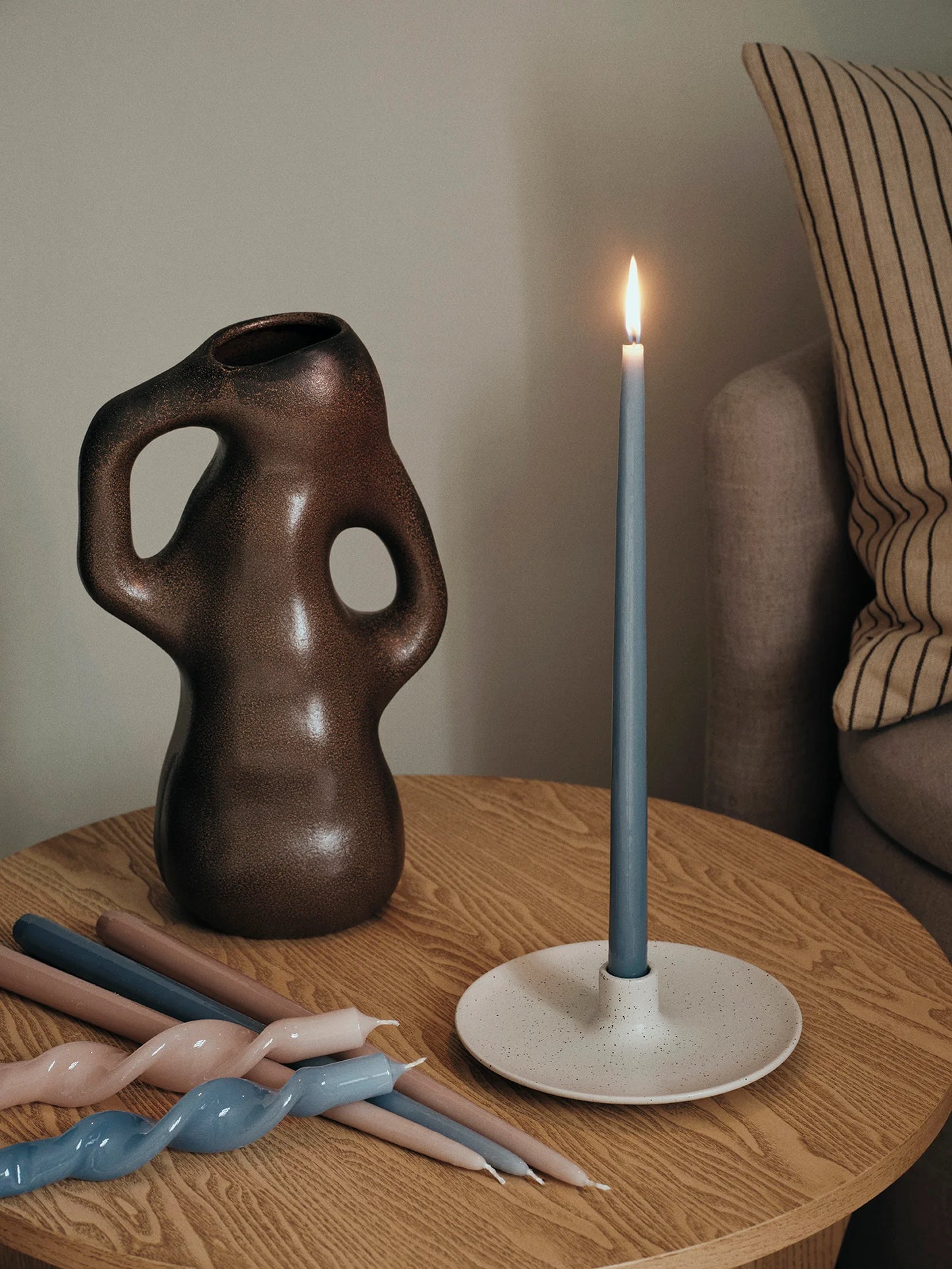Broste Copenhagen Kronljus 4-pack Dusty Blue