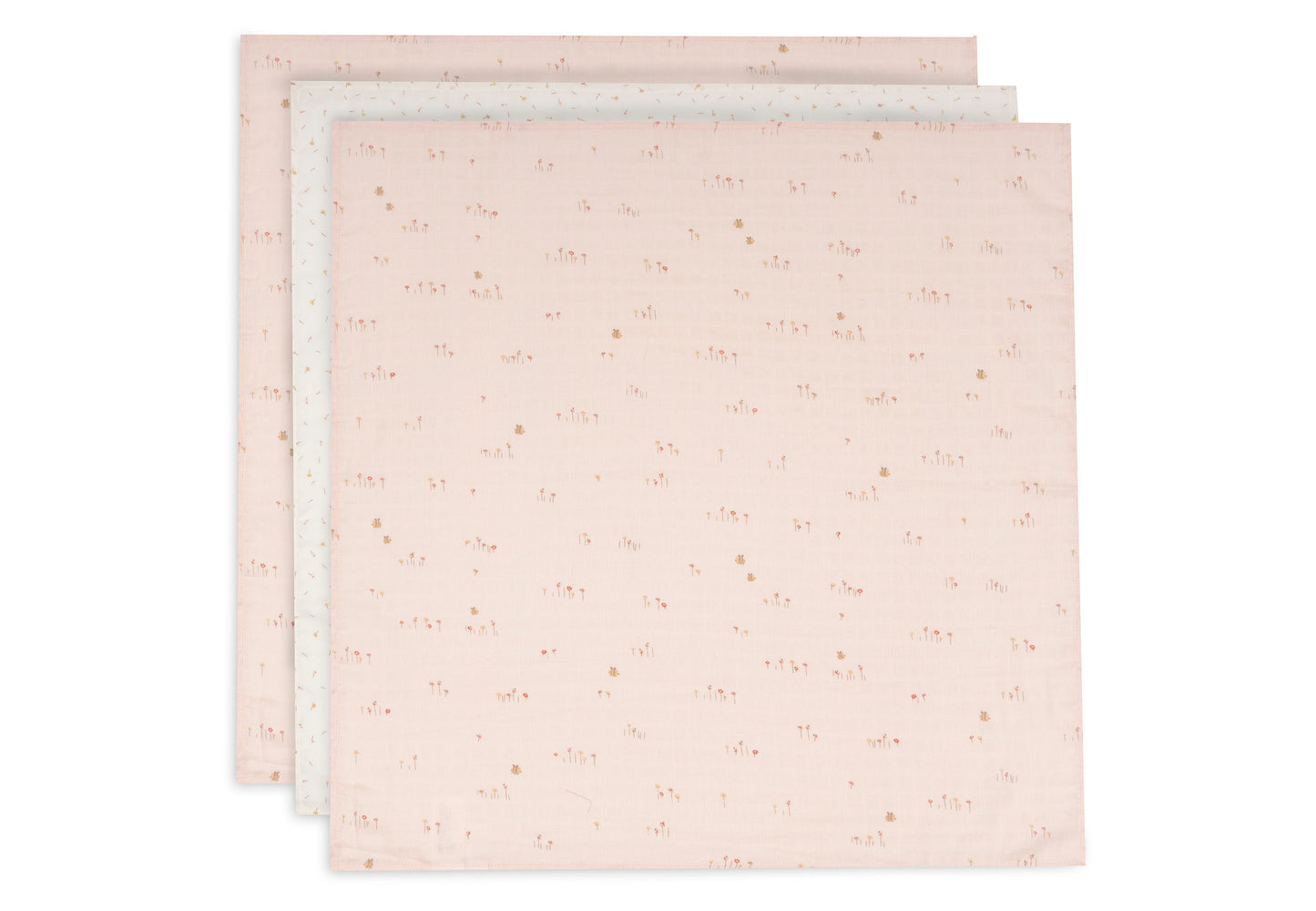 Jollein Muslinfilt 70x70cm Pretty Picnic 3-pack