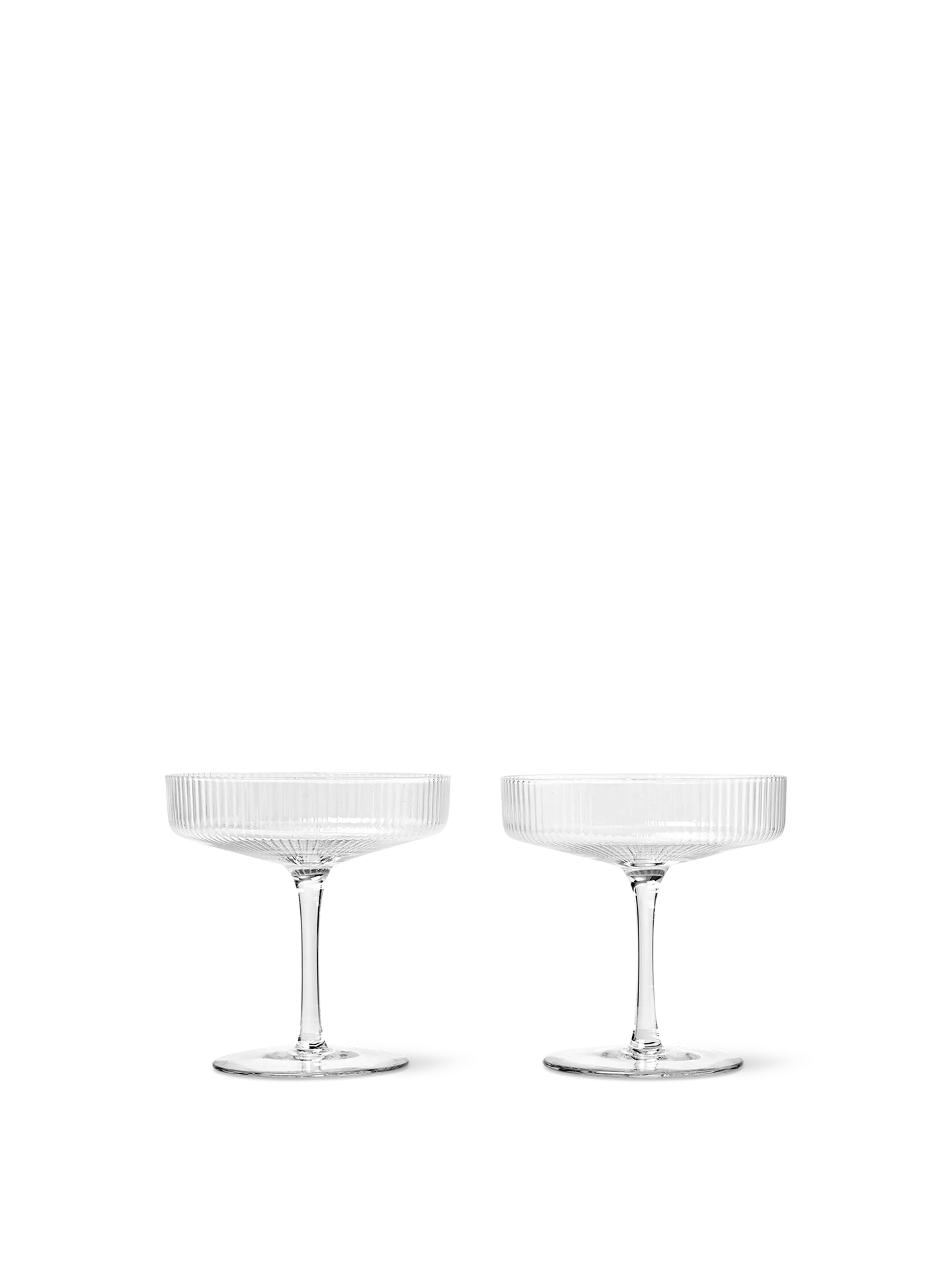 Ferm Living Ripple Champagne Saucers 2-pack