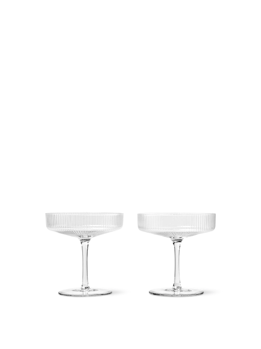 Ferm Living Ripple Champagne Saucers 2-pack
