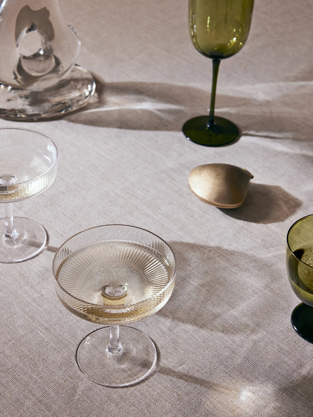 Ferm Living Ripple Champagne Saucers 2-pack