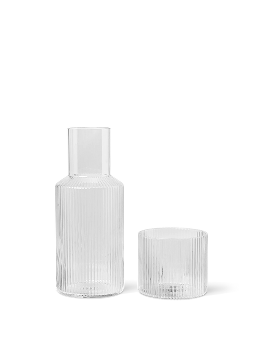 Ferm Living Ripple Smalll Carafe Set- Clear