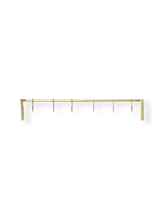 Ferm Living Kitchen Rod incl. 6 hooks - Brass