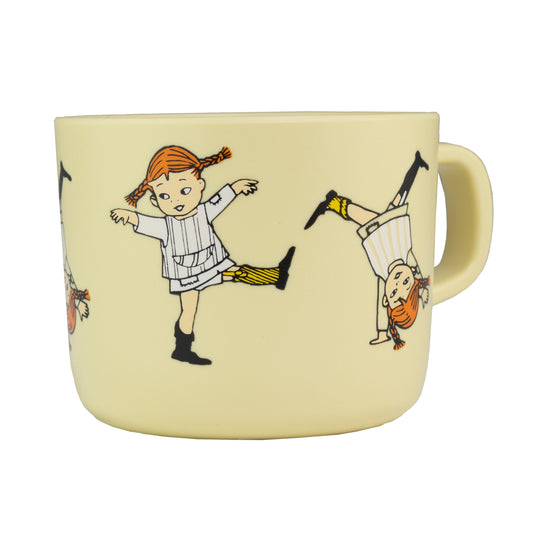 Rätt start Pippi Cirkus Pippi Cirkus Mugg med handtag gul