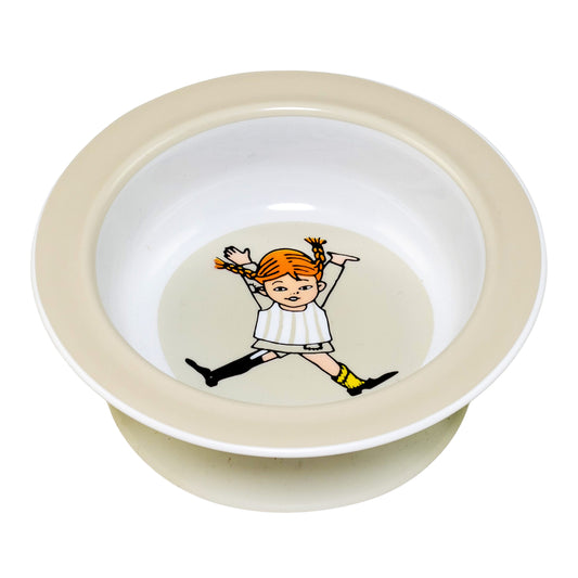 Rätt start Pippi Cirkus Sugkoppstallrik Beige