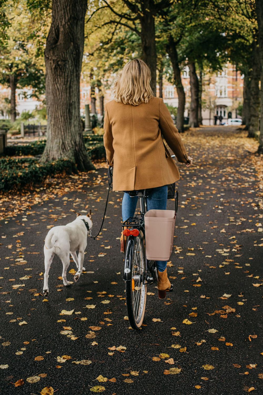 Hinza Väska Hög med cykelfäste Nougat - Recycled Plastic