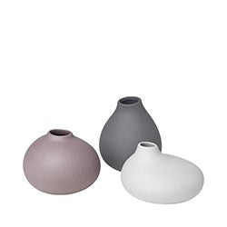 Blomus NONA Set med 3 Vaser  Pewter, Micro Chip, Bark