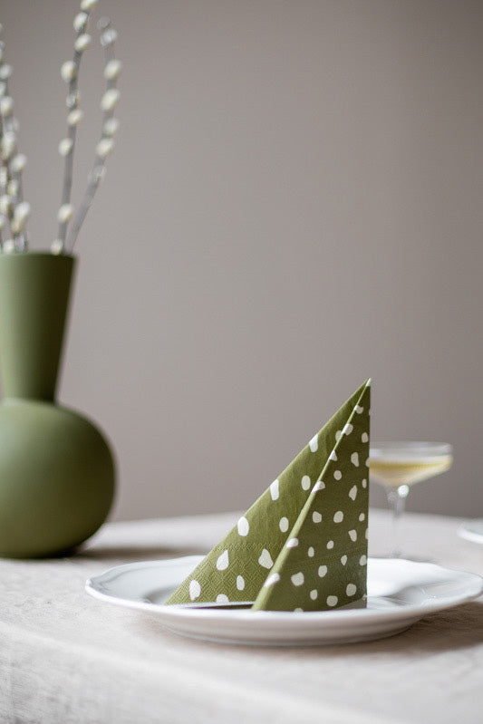 Cooee Design Servetter Dots Olive