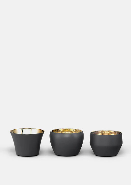 Skultuna Kin Ljuslykta 3 pack Mörkgrå