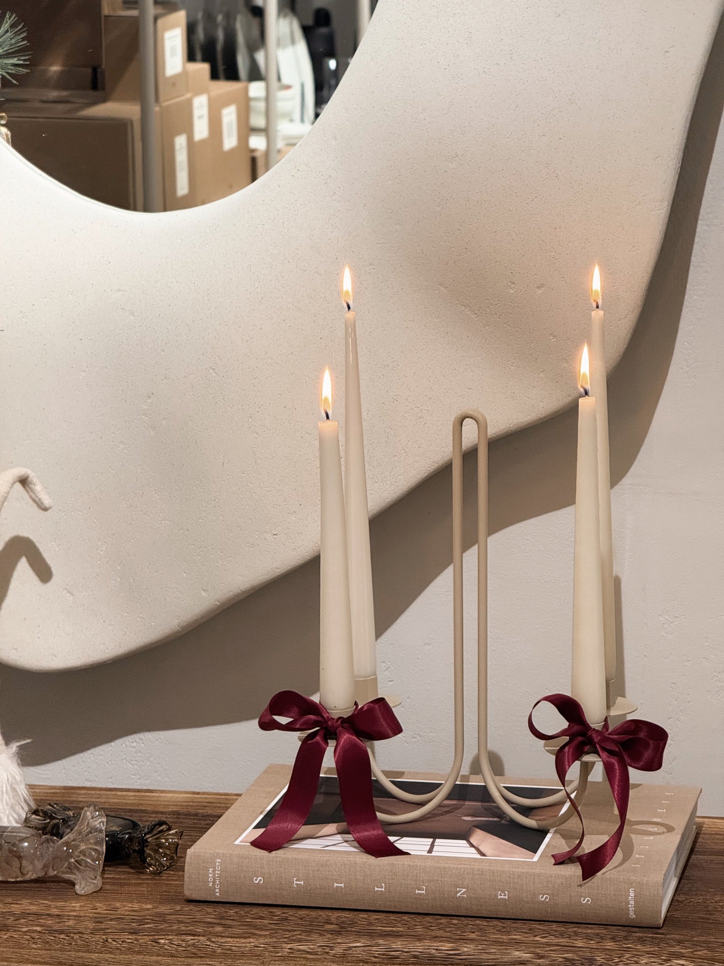 Ferm Living Sway Candelabra - Cashmere