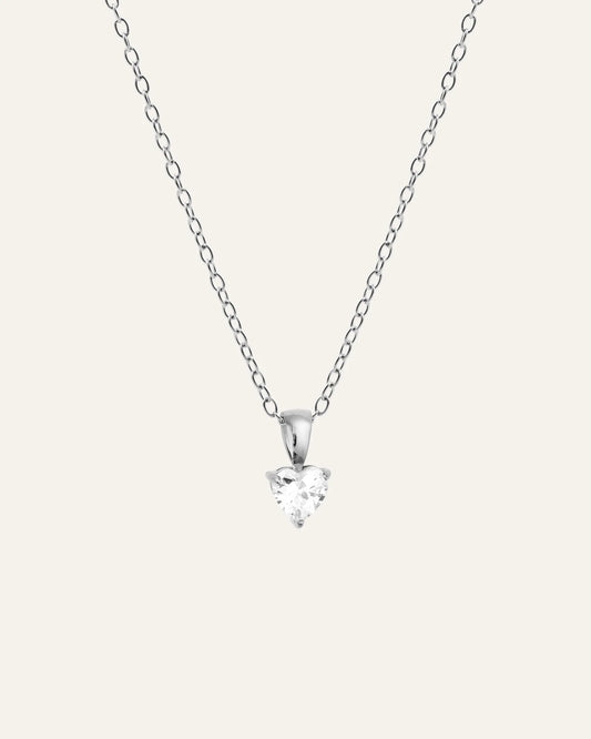 Mockberg Bonne Halsband Silver - vit