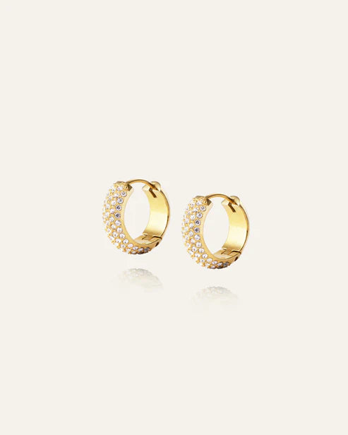 Mockberg Waterproof Amour Gold Hoops Medium
