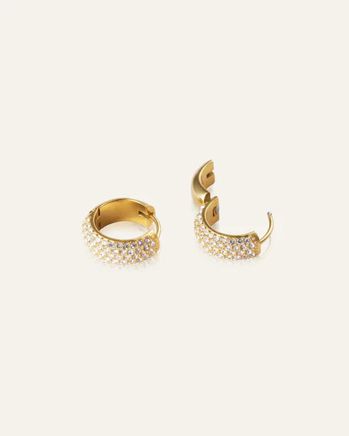 Mockberg Waterproof Amour Gold Hoops Medium