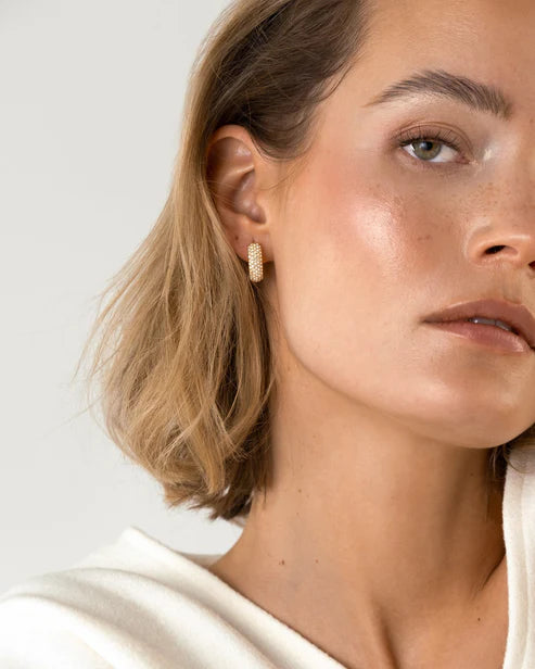 Mockberg Waterproof Amour Gold Hoops Medium