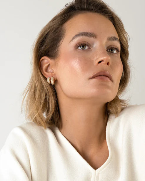 Mockberg Waterproof Amour Gold Hoops Medium