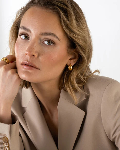 Mockberg Waterproof Bold Hoops Gold Large