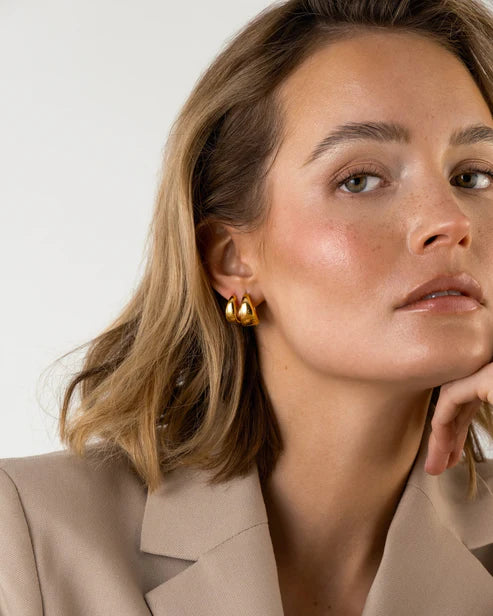 Mockberg Waterproof Bold Hoops Gold Large