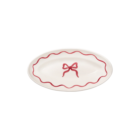 Pick a Poppy Serveringsfat Bow Röd