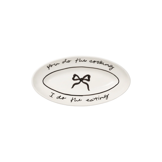 Pick a poppy Serveringsfat Bow Svart