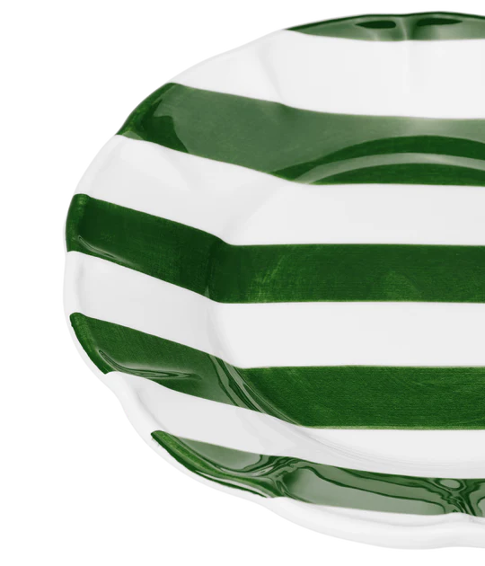 Pick a Poppy Stripe Tallrik 28cm Grön