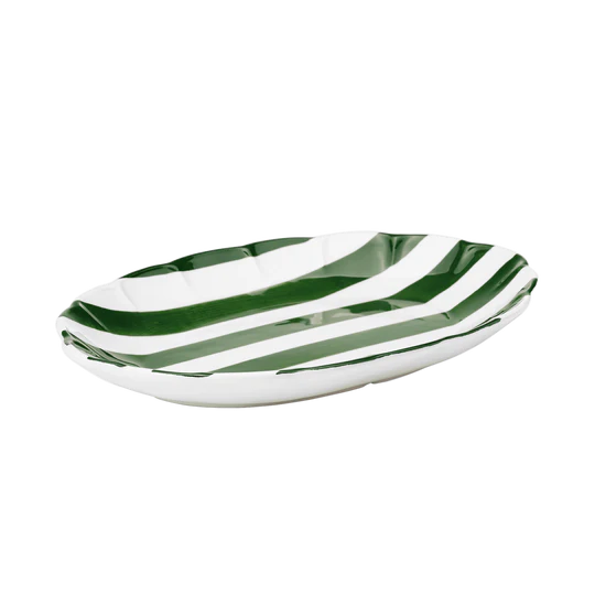 Pick a Poppy Stripe Serveringsfat 36cm Grön