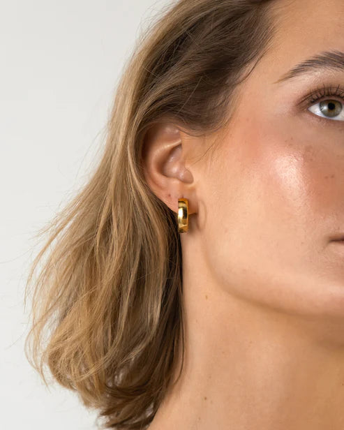 Mockberg Waterproof Chunky Gold Hoops Large