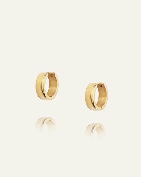 Mockberg Waterproof Chunky Gold Hoops Medium