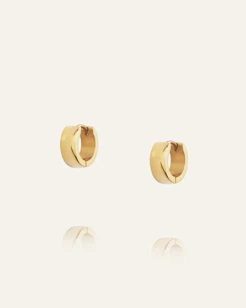 Mockberg Waterproof Chunky Gold Hoops Small