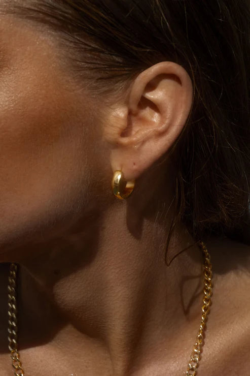 Mockberg Waterproof Chunky Gold Hoops Large