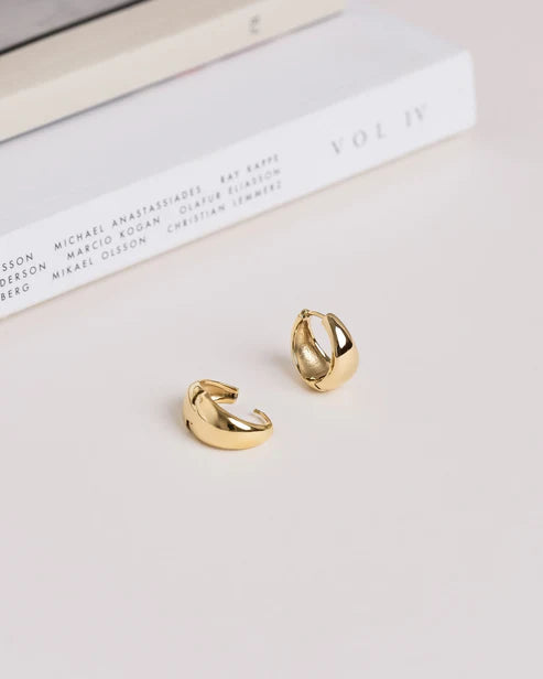 Mockberg Waterproof Bold Hoops Gold Medium