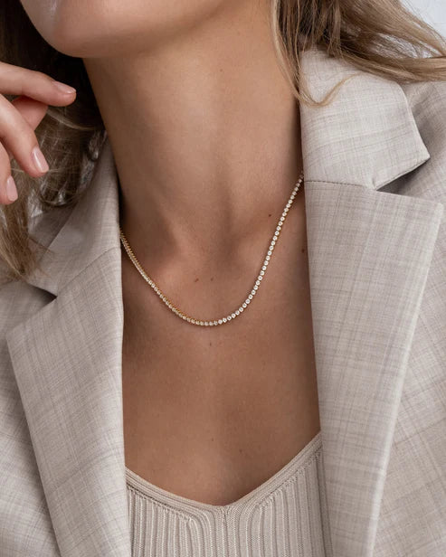 Mockberg Shiny Tennis Halsband Guld