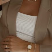 Mockberg Waterproof Thin Diamond Necklace Gold
