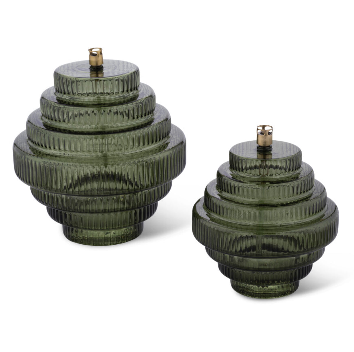 Peri Design Oljelampa Twin Grön Large Mässing