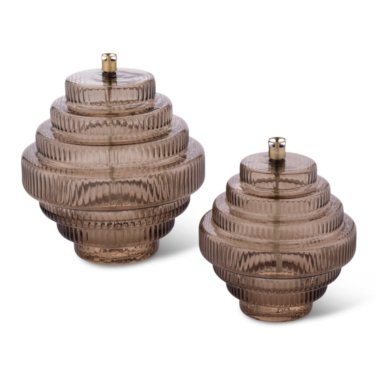 Peri Design Oljelampa Twin Champagne Medium Mässing