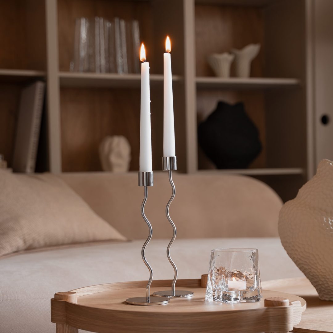 Cooee Design Curved Candleholder 23cm Stainless Steel