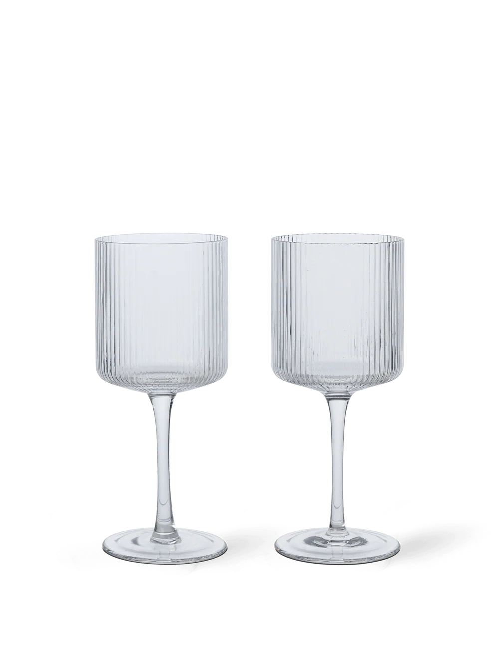 Ferm Living Ripple Vitvinsglas Höga - 2p - Klar