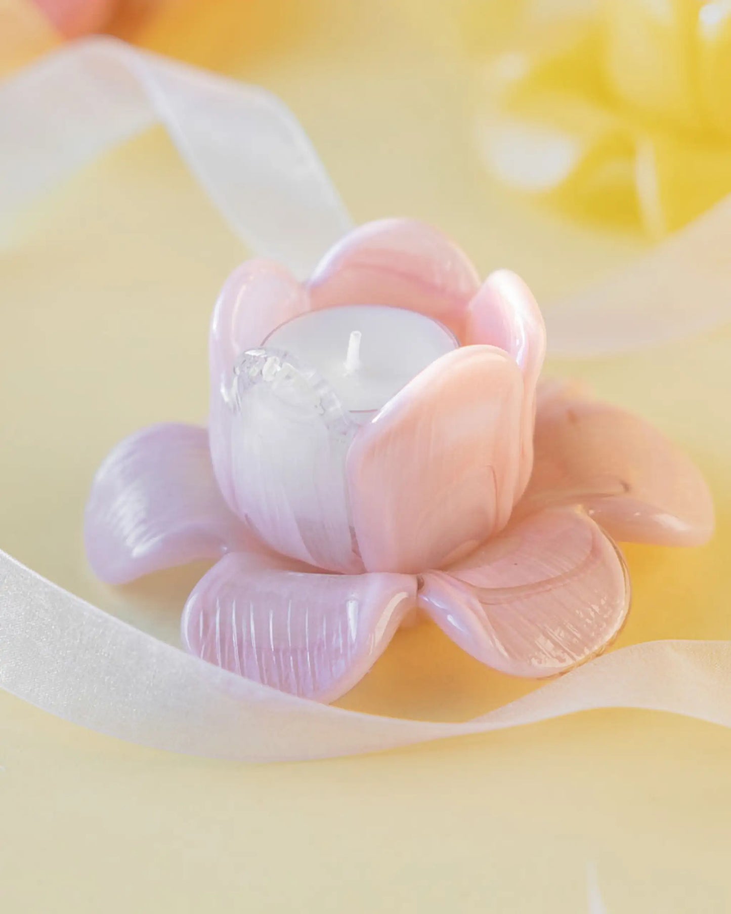 Alot Ljushållare Blomma Rosa