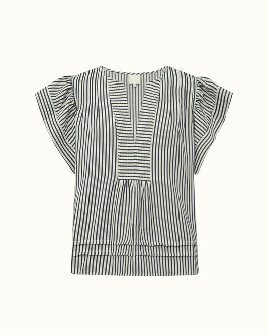 Gossia MinkaGO Jo Blouse Creme Navy Stripes