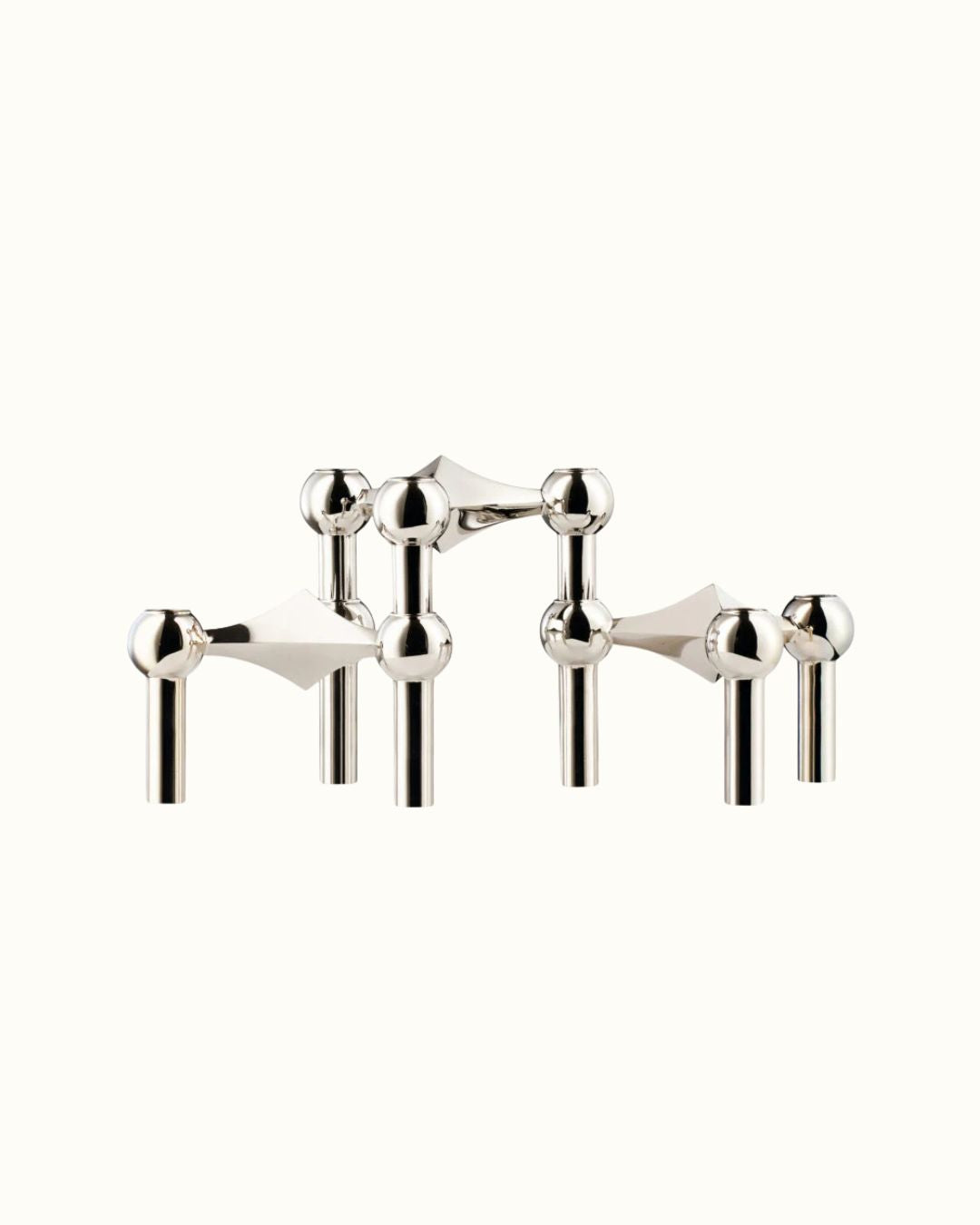 STOFF Nagel Candle Holder Krom 3-pack