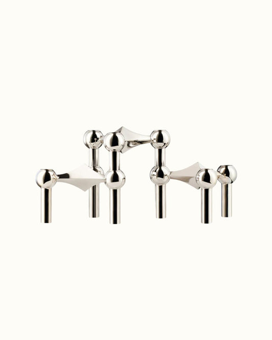 STOFF Nagel Candle Holder Krom 3-pack