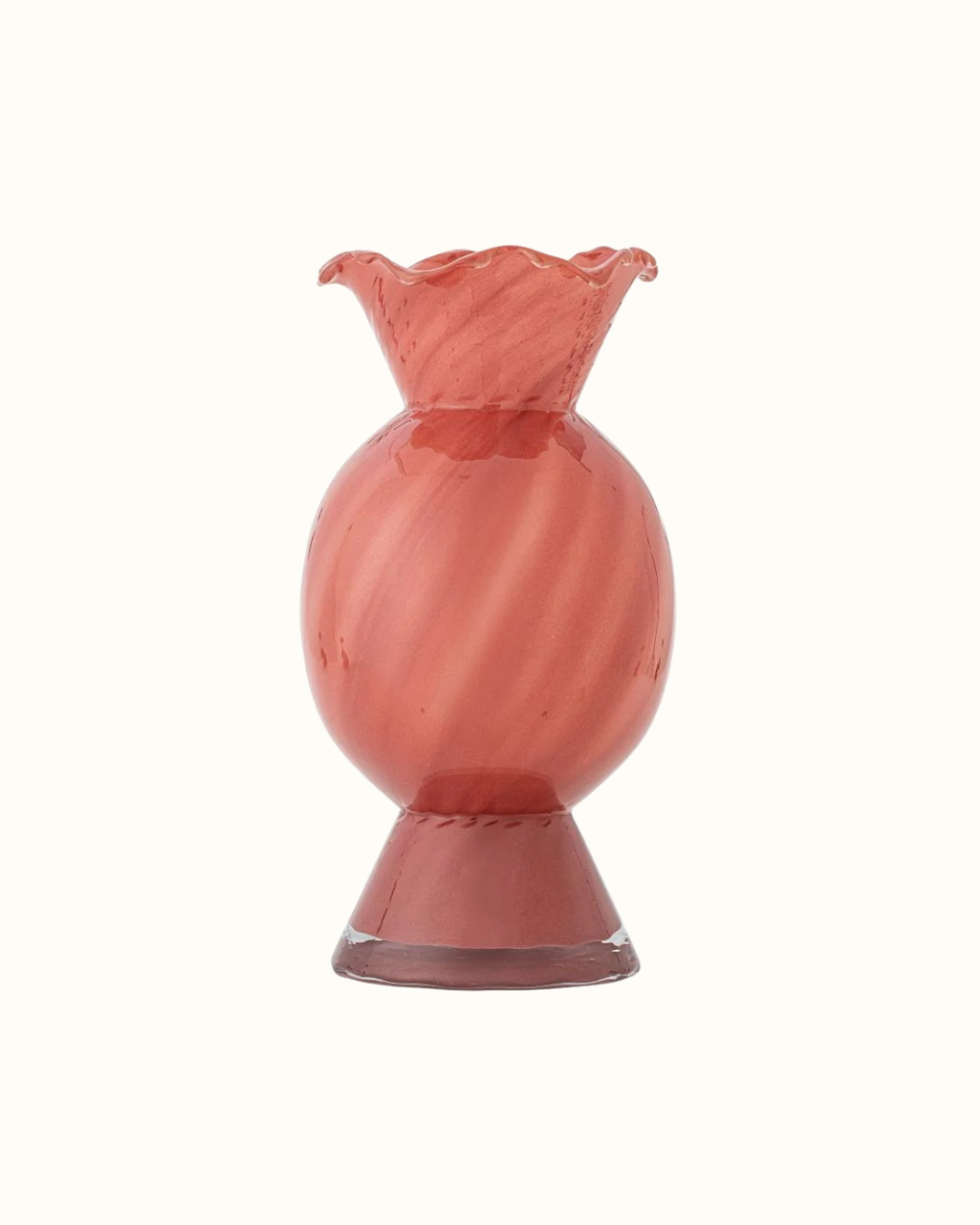 Bloomingville Rajan Vase, Rose, Glass