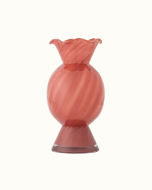 Bloomingville Rajan Vase, Rose, Glass