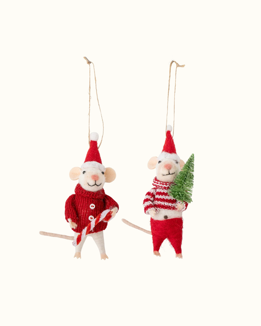 Bloomingville Peo Julgranshängen möss 2-pack