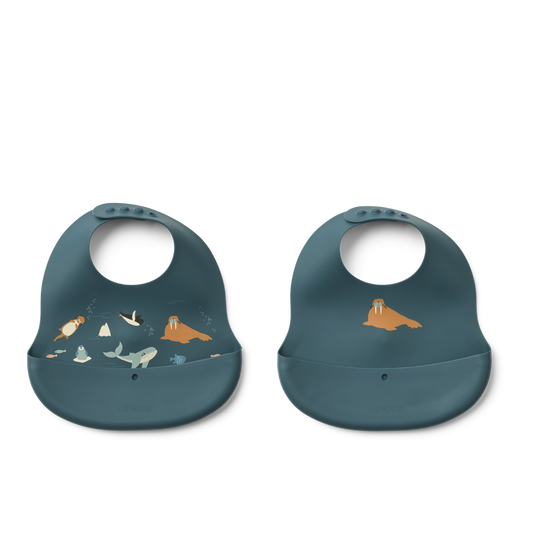 Liewood Ember Haklapp 2-pack - Arctic Sea / Ocean View