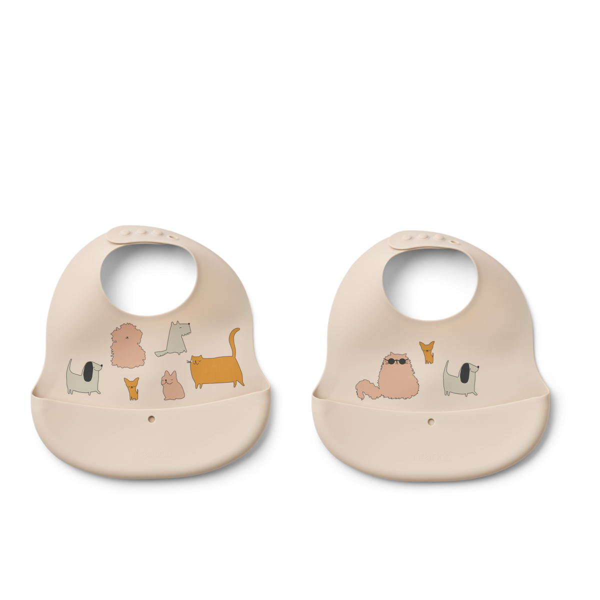 Liewood Ember Haklapp 2-pack - Cats and Dogs / Sandy