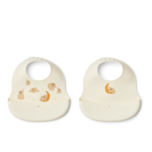 Liewood Ember Haklapp 2-pack - Elephant / Creme de la creme